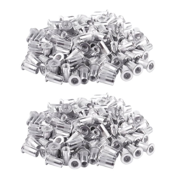 M5 Aluminium Threaded Rivnuts Flat Rivet Nuts Nutserts 200Pcs