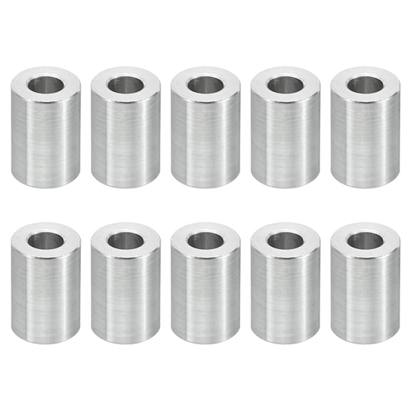 M5 Aluminum Spacers, 10 Pcs Metal Spacer Aluminum 5.2mm ID x 10mm OD x 14mm L Aluminum Spacer Screw Standoff Round