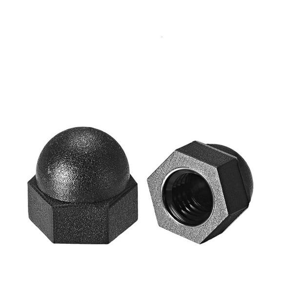 M5 Cap Nut Hex Acorn Dome Head Nuts for Screws Bolts Nylon Black 10 Pcs