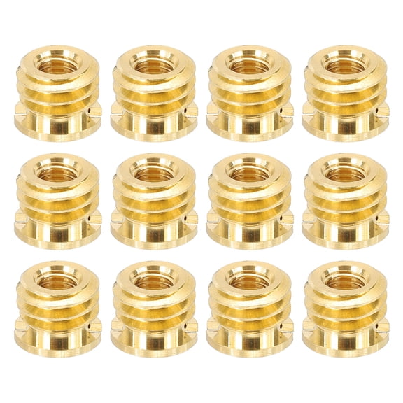 M5 Female to 3/8" Male Convert Screw Adapter, Tripod Thread Adapter Mount, Gold 12 Pcs