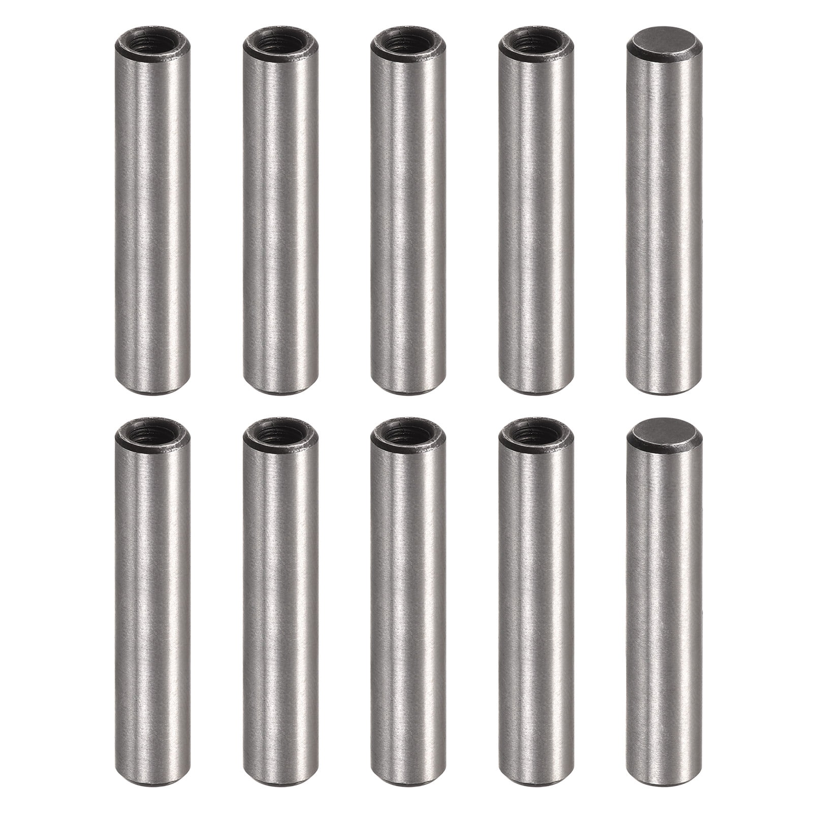 M5 Internal Thread Dowel Pin 10 Pack 8x40mm Chamfering Flat Carbon