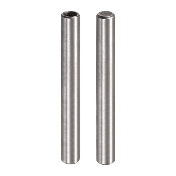 M5 Internal Thread Dowel Pin 2 Pack 8x80mm Chamfering Flat Carbon Steel Cylindrical Pin