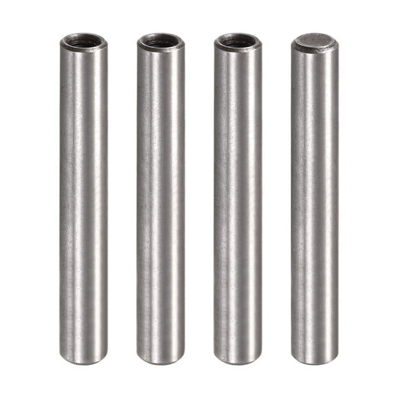 M5 Internal Thread Dowel Pin 4 Pack 8x70mm Chamfering Flat Carbon Steel Cylindrical Pin