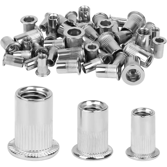 M5 M6 M8 304 Stainless Steel Stripe Blind Rivet Nut Insert 110Pcs