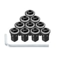 thumbnail image 1 of M5 Motorcycle Windshield Bolts Screws, 10 Pcs  Aluminum Alloy Screw with Wrench Windscreen Fairing Fasteners Screws Bolts Nuts for Motorcycle Fairing, Black, 1 of 5