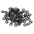 thumbnail image 1 of M5 Nylon Flat Washer, 100 Pack 5mm ID 10mm OD Sealing Spacer Gasket Ring for Faucet Pipe Fastener Bolt, Black, 1 of 6