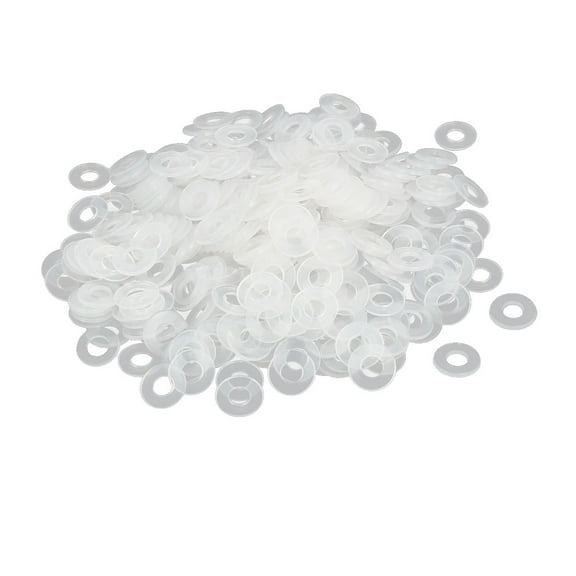 M5 PE Plastic Flat Insulating Washers Gaskets Spacers Clear 400PCS