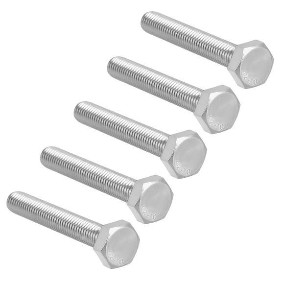 M5 Thread 25mm Hex Screws Bolts 304 Stainless Steel 10 Pack