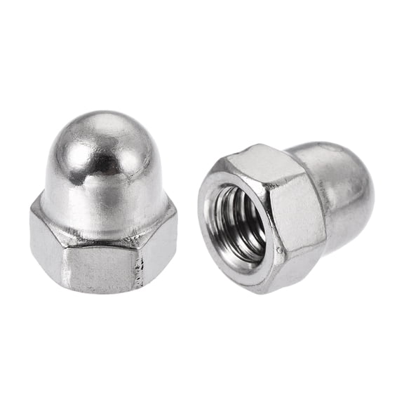 M5 Thread Dia Stainless Steel Dome Head Cap Acorn Hex Nuts Silver Tone 30Pcs
