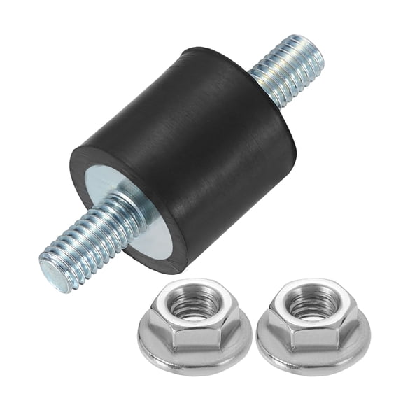 M5 x 10mm Rubber Mounts, 15 x 15mm Rubber Vibration Isolator with Nuts
