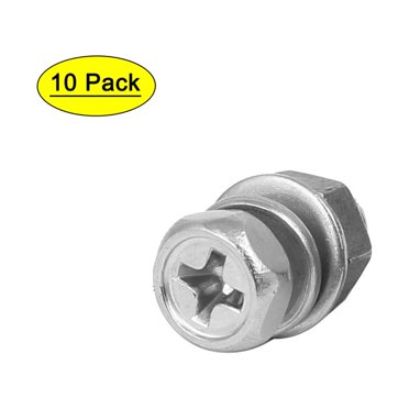 10Pcs M3x60mm 304 Stainless Steel Knurled Hex Socket Head Bolt Nut Set With Washers