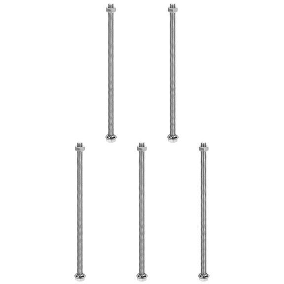 M5 x 140mm 304 Stainless Steel Hex Head Screws Bolts, Nuts, Flat & Lock Washers Assortment Kit, 5 Sets