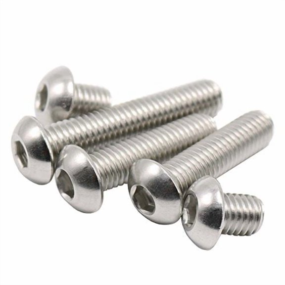 M5 x 16mm Button Head Socket Cap Screws,Pack 50-Piece,Stainless Steel,Full Thread,Metric