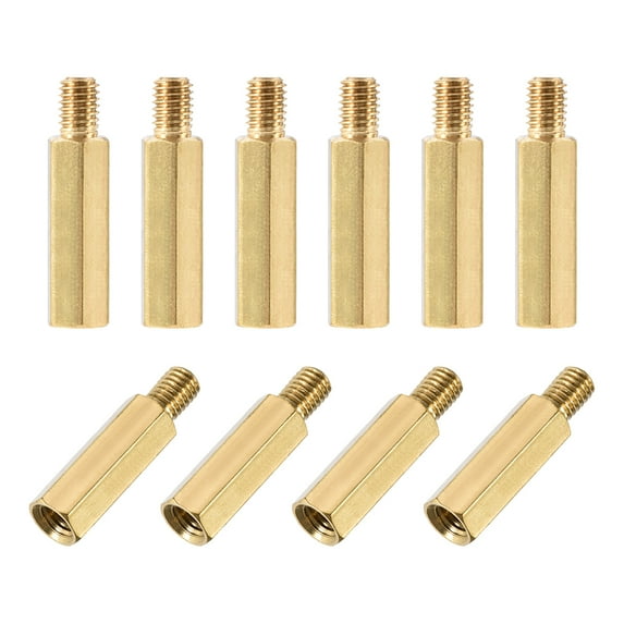 M5 x 25 mm + 7 mm Male to Female Hex Brass Spacer Standoff 15pcs