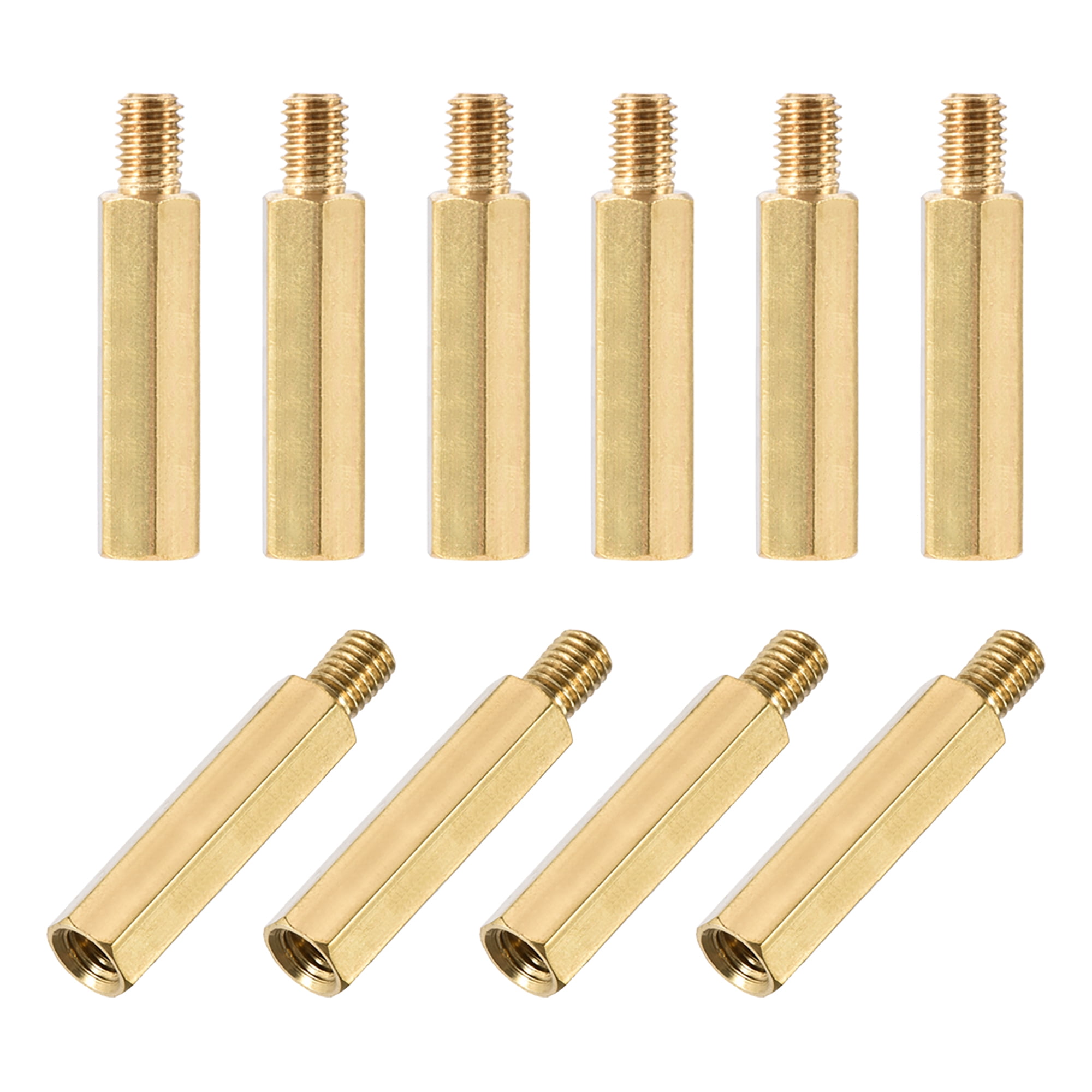 Uxcell M2.5 X 5mm + 5mm Male To Female Hex Brass Spacer Standoff – 50 Pieces, 041814897011