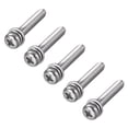 thumbnail image 1 of Unique Bargains M5 x 30mm Stainless Steel Phillips Pan Head Machine Screws Bolts Combine with Spring Washer and Plain Washers 5pc, 1 of 2