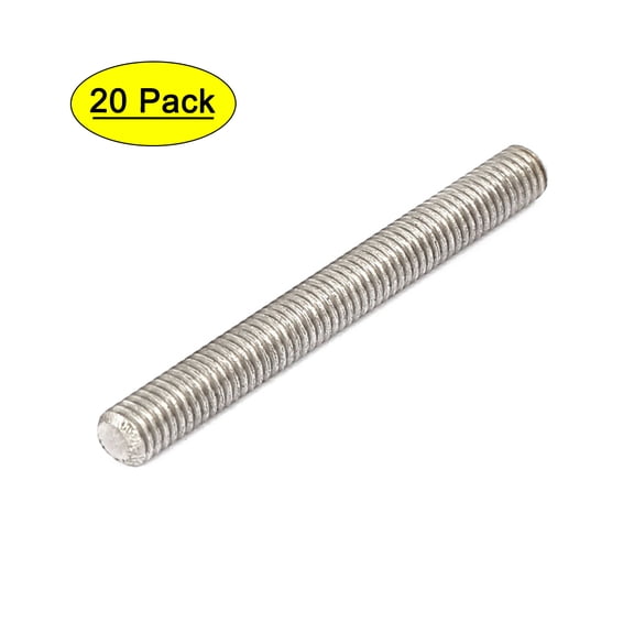 M5 x 45mm 304 Stainless Steel Fully Threaded Rod Bar Studs Hardware 20Pcs