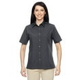 thumbnail image 1 of M545W Harriton Ladies Advantage Snap Closure Short-Sleeve Shirt Dark Charcoal XL, 1 of 3
