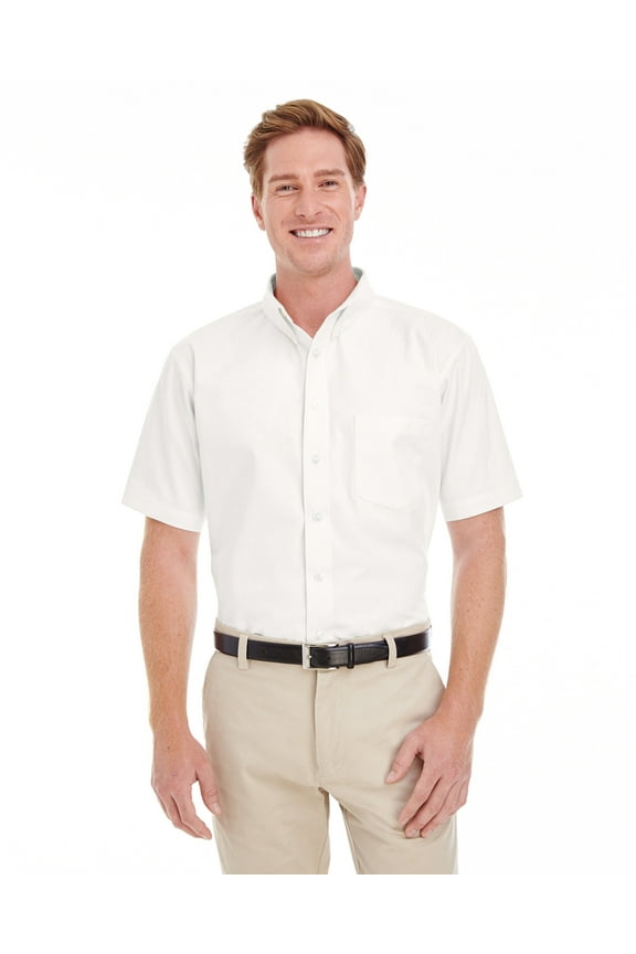 Men's Foundation 100% Cotton Short-Sleeve Twill Shirt with Teflon™