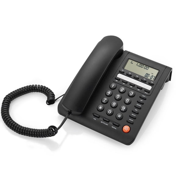 M59 Landline Phone Corded Telephone with Big Button and LCD Caller Display Cord Record Handsfree Telephones English
