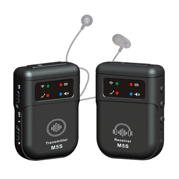 M5S Wireless in-Ear Monitor System 2.4G Wireless IEM System Stage Monitor for Studio, Band Rehearsal, Live Performance