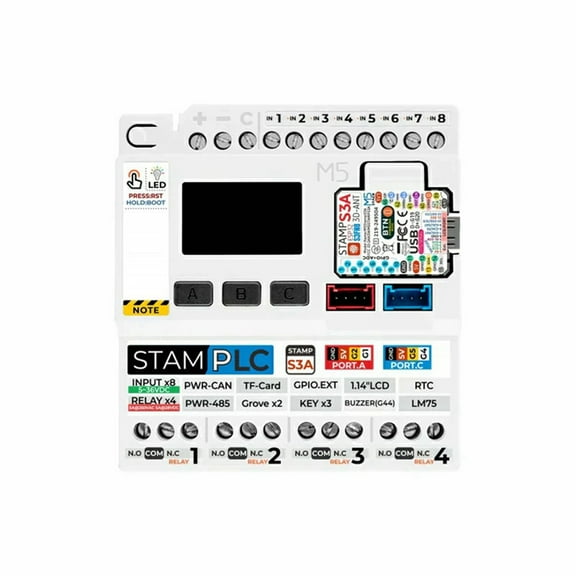 M5stamp PLC Controller Advanced M5stampS3 Module for Industrial Automation, IoT Projects, and Smart Home Applications