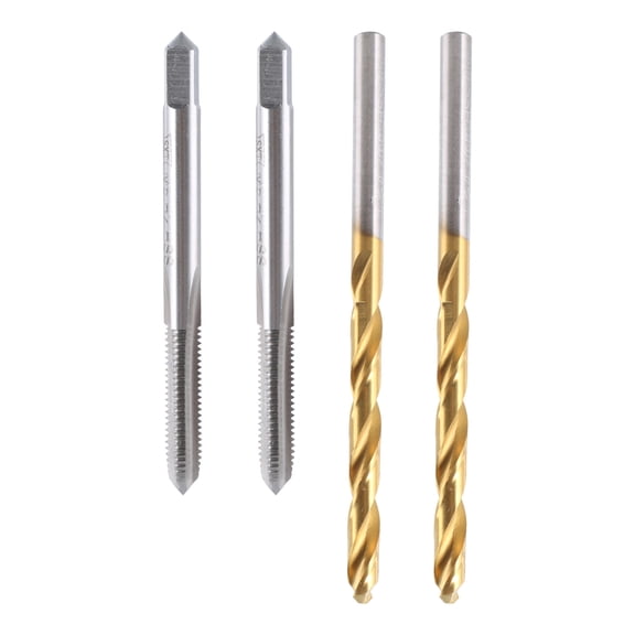 M5x0.8 Spirals Flute Thread Tap And Drill Bits High Speed Steel Tap With Coated Drill Bits Threading Tool Machining