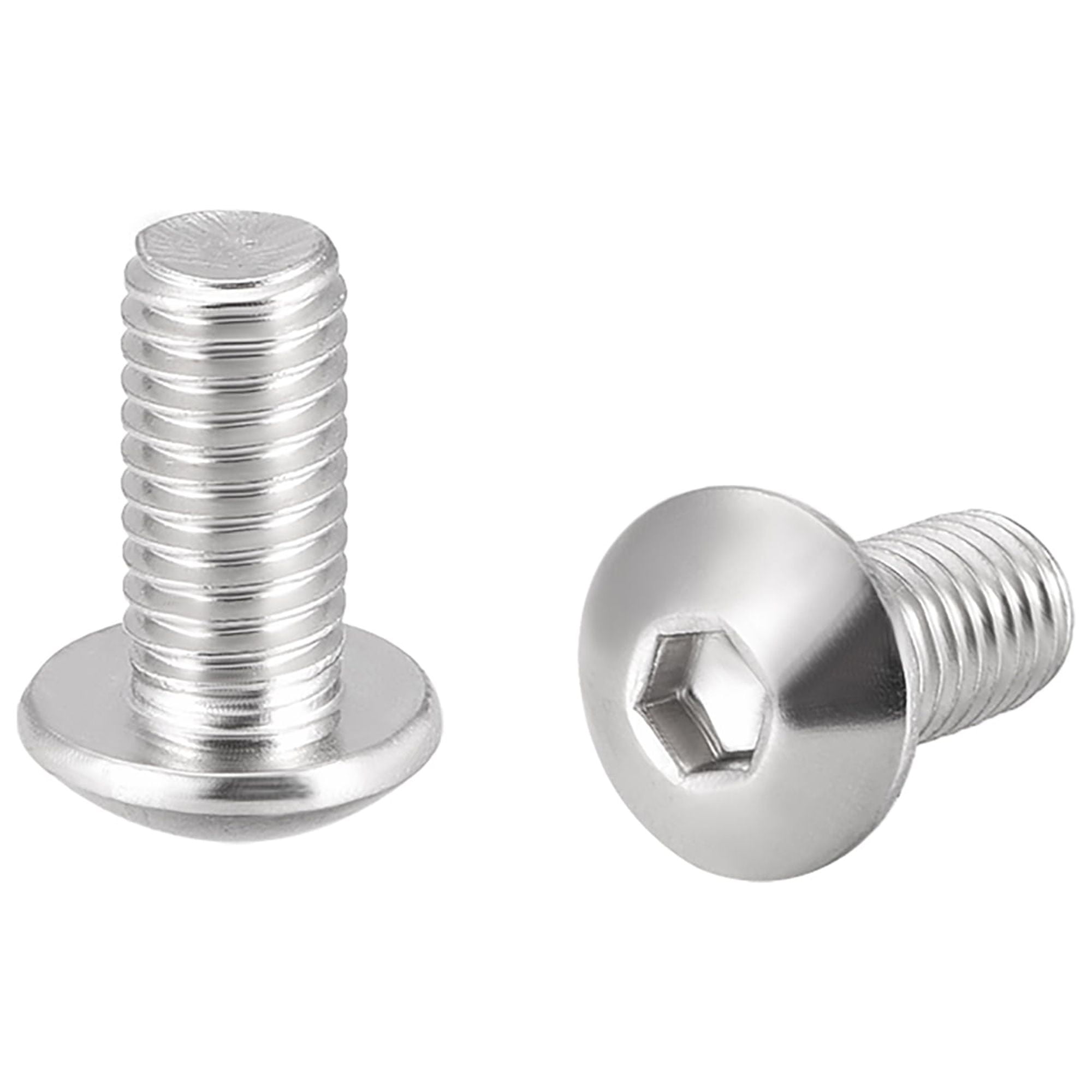 M5x10mm Machine Screws Hex Socket Round Head Screw 304 Stainless Steel Fasteners Bolts 50 pcs