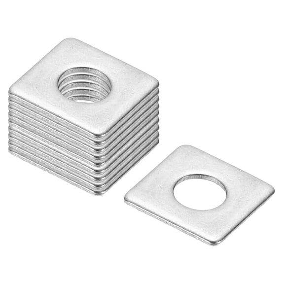 M5x12x1mm Square Washers, 24pcs Square Plate Washers Square Strut Washer Bearing Plate 304 Stainless Steel Flat Pad Spacer Hardware Fastener Nut Bolt Gasket