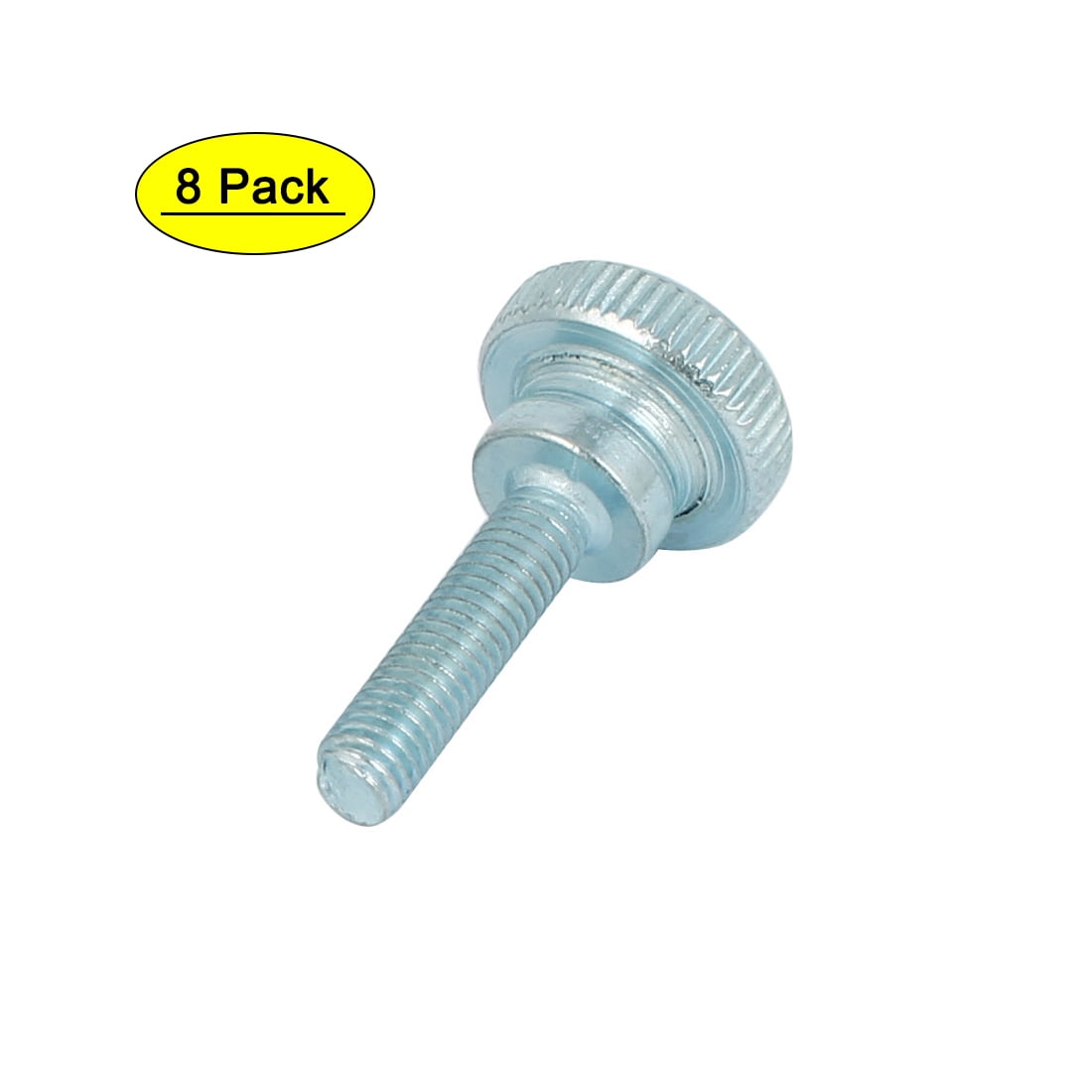 MECCANIXITY 40-Pack M4x30mm Knurled Thumb Screws – Carbon Steel Zinc Plated, Flat Knurled Head, Fully Threaded Fasteners For DIY & Machinery