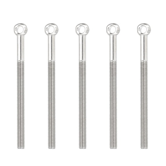 Uxcell Lifting Shoulder Eye Bolts, Machinery Shoulder Lifting Screw Bolt 304 Stainless Steel Threaded Screw Eyebolt M5x73mm 5