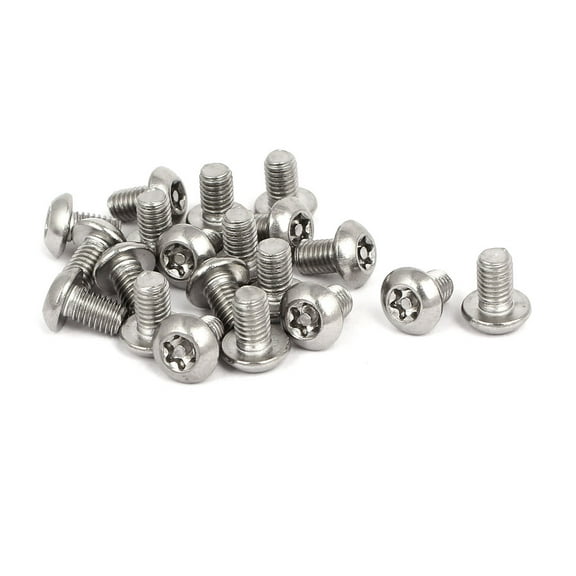 M5x8mm 304 Stainless Steel Button Head Torx Security Tamper Proof Screws 20pcs