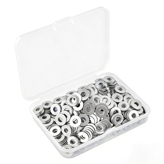 M6(0.24") Flat Washers, Stainless Steel 304 (18-8) Metric Plain Washers, 6mm ID 12mm OD for Bolts & Screws - Corrosion Resistant, General Purpose Fastener Hardware