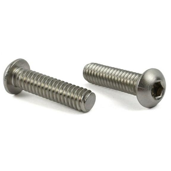 M6-1.0 x 25 mm Button Head Socket Cap Screws / 18-8 Stainless Steel (A2) - 500 Piece Carton