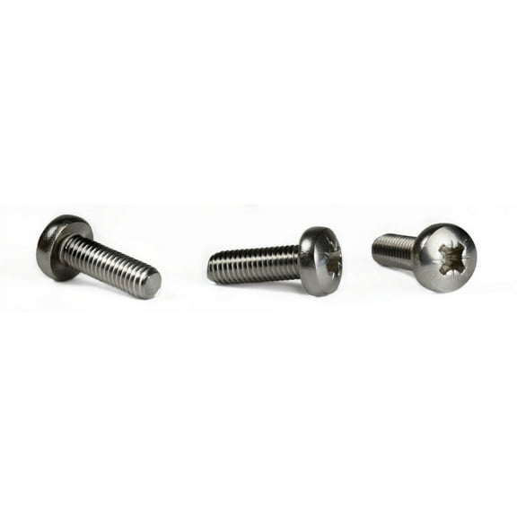 M6-1.0 x 25 mm Machine Screws / Pozi (Type Z) / Pan Head / 316 Stainless Steel (A4) / ISO7045 - 1000 Piece Carton