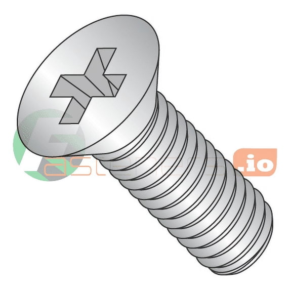 M6-1.0 x 60 mm Machine Screws / Phillips / Flat Head / 18-8 Stainless Steel / DIN965 (Quantity: 250 pcs)