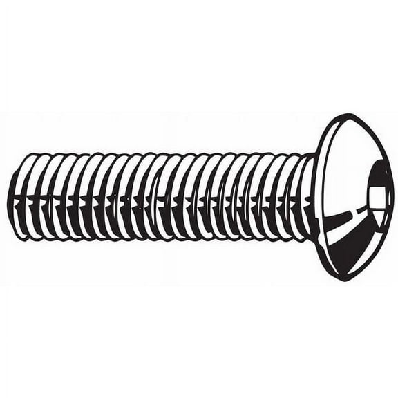 M6-1.00 Socket Head Cap Screw, Button, Black Oxide Steel, 12 mm Length, 100 PK