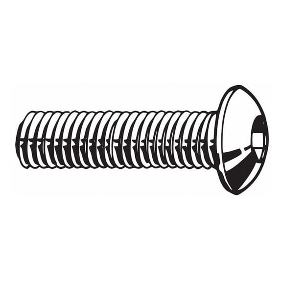 M6-1.00 Socket Head Cap Screw, Button, Black Oxide Steel, 45 mm Length, 100 PK