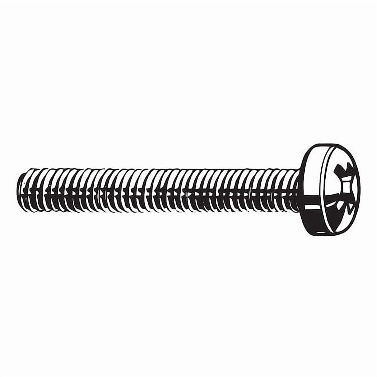 M6-1.00 x 16 mm Phillips Fillister Machine Screw, Plain 18-8 Stainless Steel, 50 PK