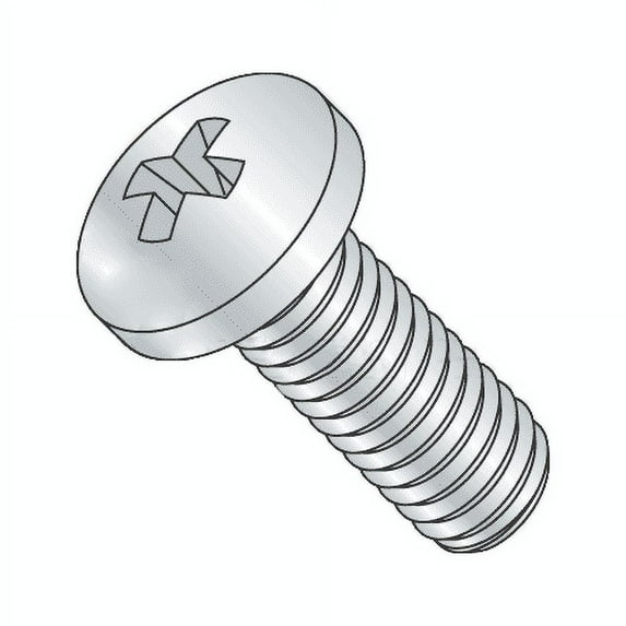 M6-1.00 x 16mm Machine Screws / Phillips / Pan Head / Steel / Zinc Plating (Quantity: 2000 pcs)