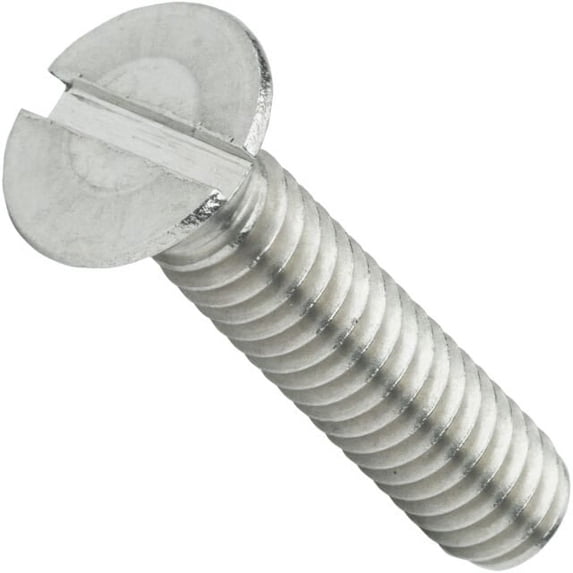 M6-1.00 x 20mm Machine Screws / Slotted / Flat Head / 18-8 Stainless Steel (Quantity: 2000 pcs)