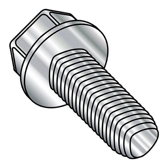M6-1.0X16 Din 7500D Metric Unslotted Hex washer Thread Roll Screw Full Thread 18 8 S/S Pass Wax (Pack Qty 1,250) BC-M616RW188
