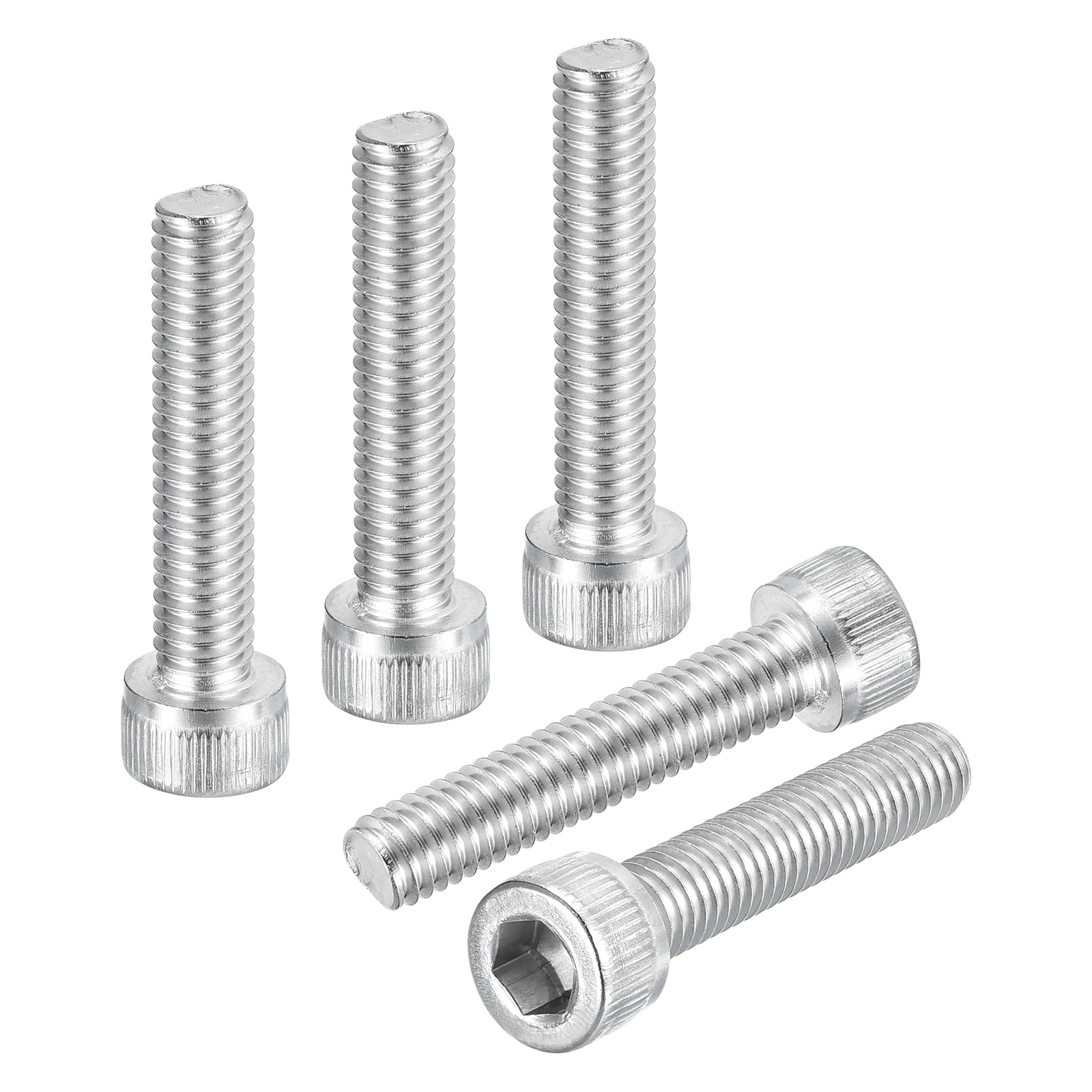 M6-1x30 Socket Head Cap Screws Bolts - 50Pack - Good for Road Bicycle - 304 Stainless Steel - Silver