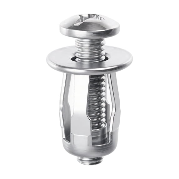 M6*25 Petal Nut Expansion Screws - 10-Pack Iron Drywall Brick Anchors, Type-Expanding Bolt Set for Shelving Fixtures, Reliable Hollow Wall Fixings
