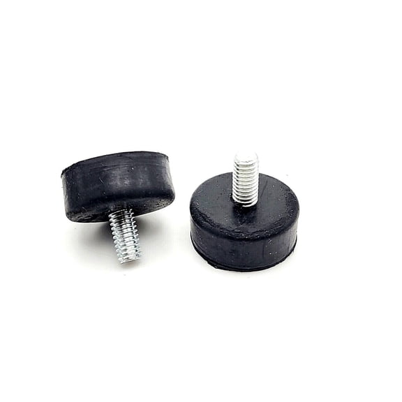 M6 25mm Round Rubber Stud Feet Bumper Screw in Vibration Dampener 6mm Bolt Glide