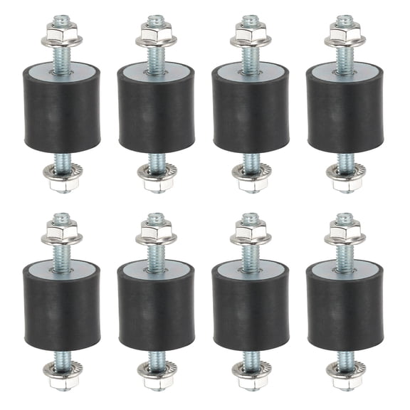 M6 25x15mm Rubber Isolator Mounts Shock Absorber Anti-Vibration Isolation Damping Mounts, 8 Pcs
