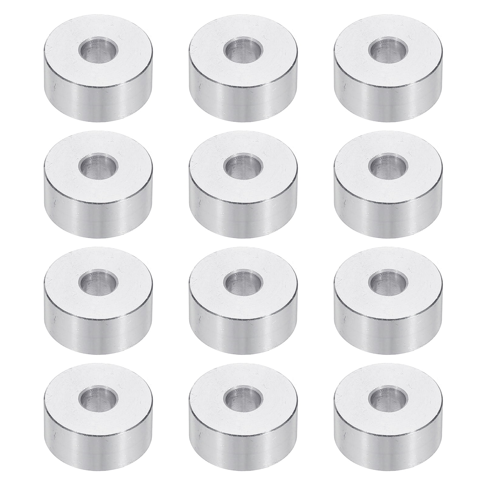 M6 Aluminum Spacers, 12 Pcs Metal Spacers Aluminum 6.5mm ID x 20mm OD x 10mm L Aluminum Spacer Screw Standoff Round for 1/4 or M6 Screw Bolts