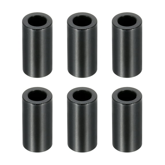 M6 Aluminum Spacers, 6 Pcs Metal Spacers Aluminum 6.2mm ID x 10mm OD x 20mm L Aluminum Spacer Screw Standoff,Black