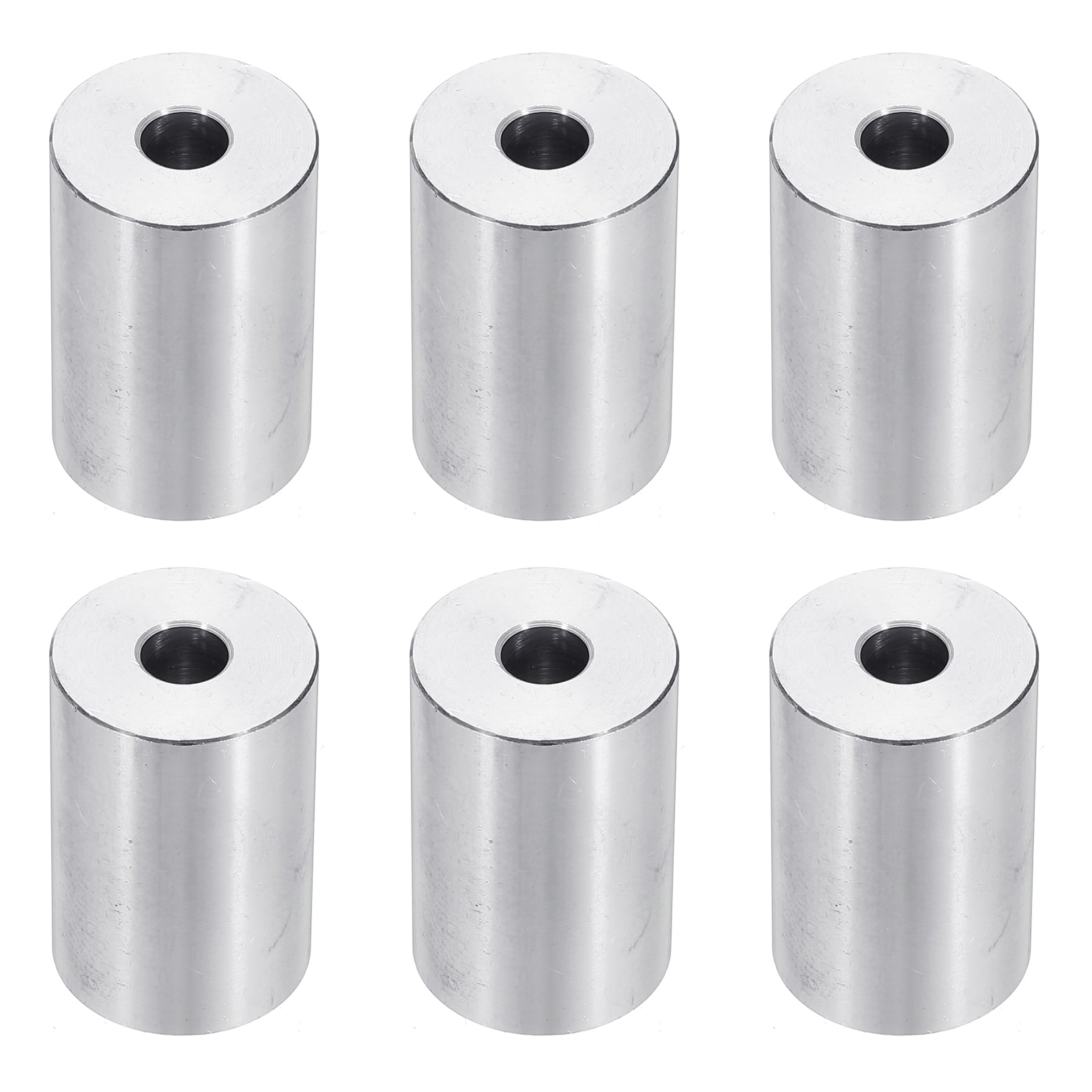 M6 Aluminum Spacers, 6 Pcs Metal Spacers Aluminum 6.5mm ID x 20mm OD x 30mm L Aluminum Spacer Screw Standoff Round for 1/4 or M6 Screw Bolts