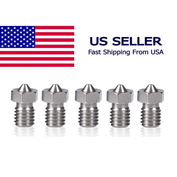 M6 Assorted Stainless Steel Nozzle Extruder Hotend 1.75Mm Filament E-3D V5-V6